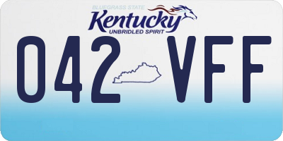 KY license plate 042VFF
