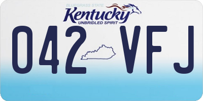 KY license plate 042VFJ