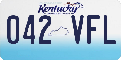 KY license plate 042VFL