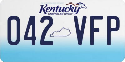 KY license plate 042VFP