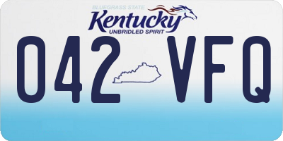 KY license plate 042VFQ