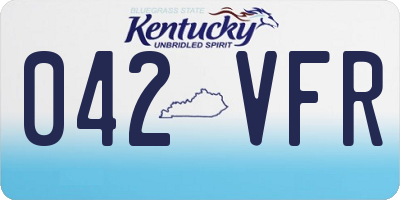 KY license plate 042VFR