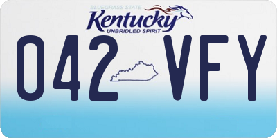 KY license plate 042VFY