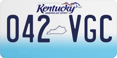 KY license plate 042VGC
