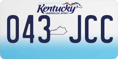 KY license plate 043JCC