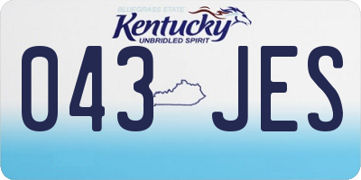KY license plate 043JES