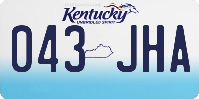 KY license plate 043JHA