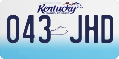 KY license plate 043JHD