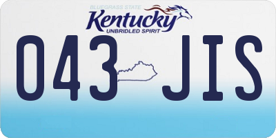 KY license plate 043JIS