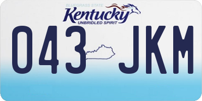 KY license plate 043JKM