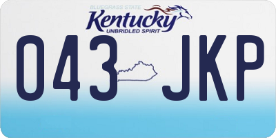 KY license plate 043JKP