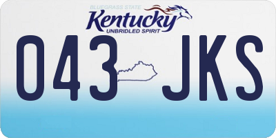 KY license plate 043JKS