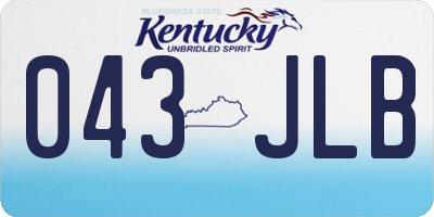 KY license plate 043JLB