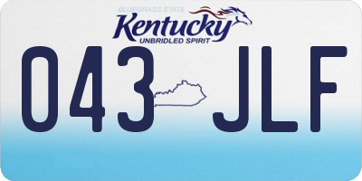 KY license plate 043JLF