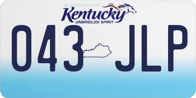 KY license plate 043JLP