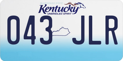 KY license plate 043JLR