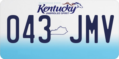KY license plate 043JMV