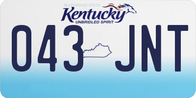 KY license plate 043JNT