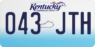KY license plate 043JTH