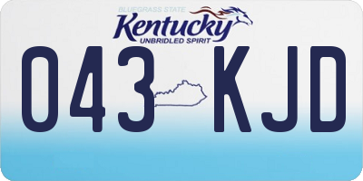 KY license plate 043KJD