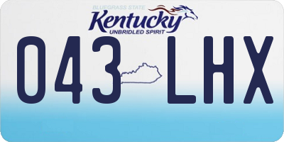 KY license plate 043LHX