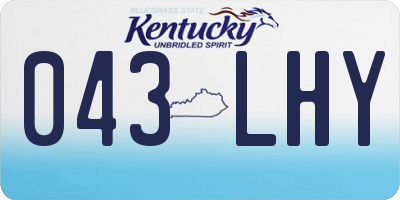 KY license plate 043LHY