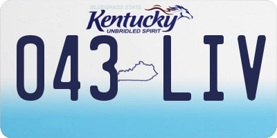 KY license plate 043LIV