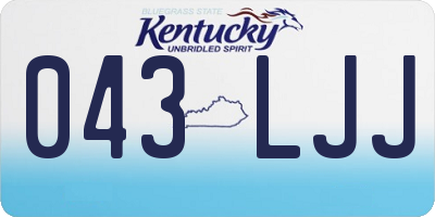 KY license plate 043LJJ
