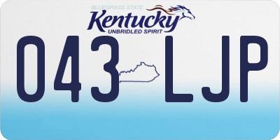 KY license plate 043LJP