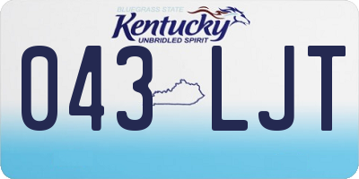KY license plate 043LJT