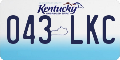 KY license plate 043LKC