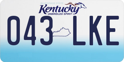 KY license plate 043LKE