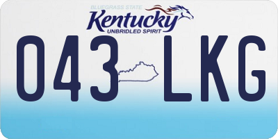KY license plate 043LKG