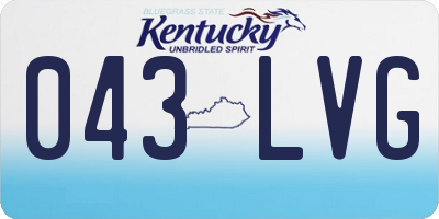 KY license plate 043LVG