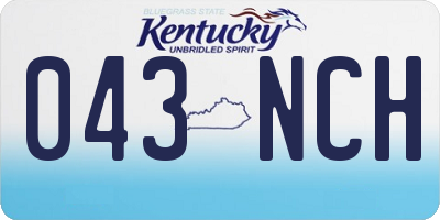 KY license plate 043NCH