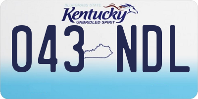 KY license plate 043NDL