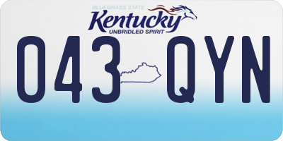 KY license plate 043QYN