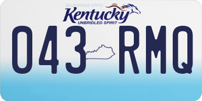 KY license plate 043RMQ