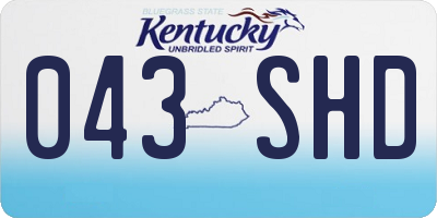 KY license plate 043SHD