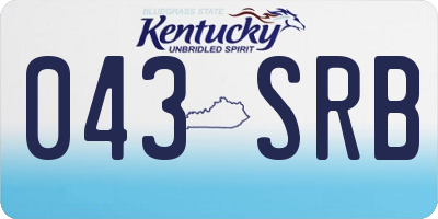 KY license plate 043SRB