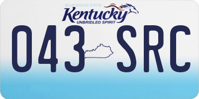 KY license plate 043SRC