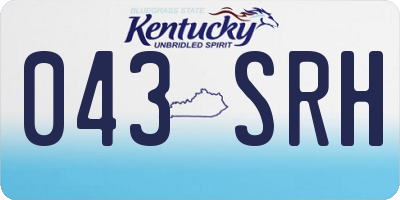 KY license plate 043SRH