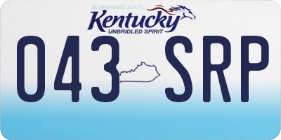 KY license plate 043SRP