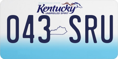KY license plate 043SRU