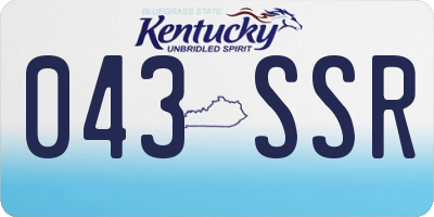 KY license plate 043SSR