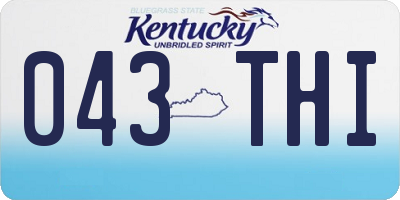 KY license plate 043THI