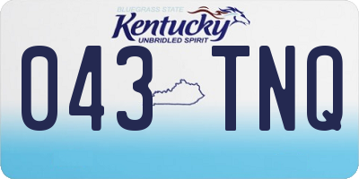 KY license plate 043TNQ