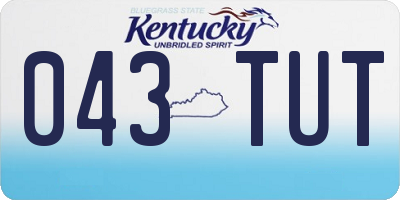 KY license plate 043TUT