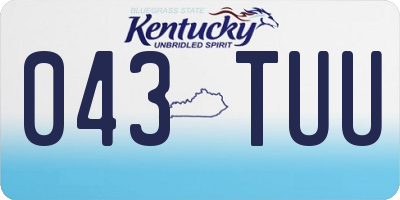 KY license plate 043TUU