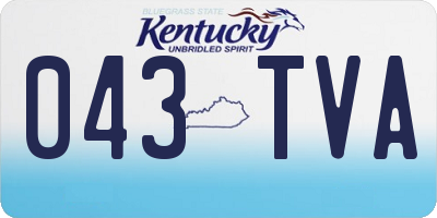 KY license plate 043TVA